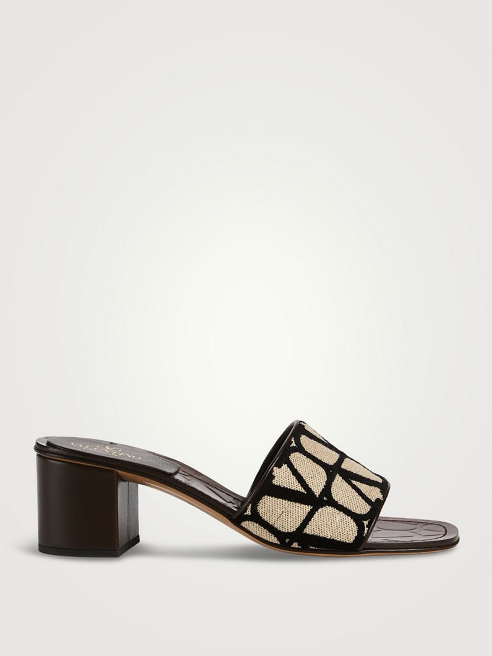 Valentino Garavani Beige/Black Iconographe Heeled Sandals